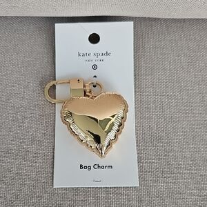 Kate Spade Target X Gold Mylar Balloon Heart Bag Charm